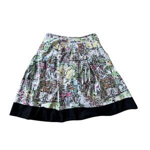 TALBOTS skirt, size 6 Petite, Village/Town Print